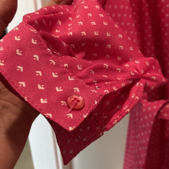 Vintage 1970s Schrader Sport  geometric Dot shirt Dress 14 16 - Picture 8 of 13